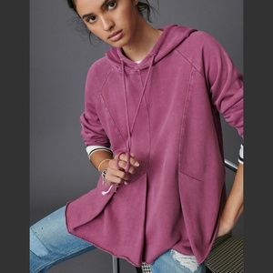 Anthropologie Pilcro Flynn Hoodie in Raspberry